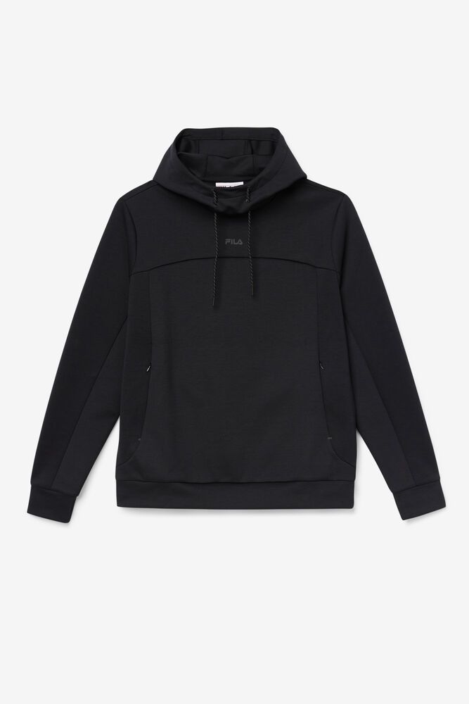 Fila Aadheen Black Hoodie Mens - NZ 03925-EVJO